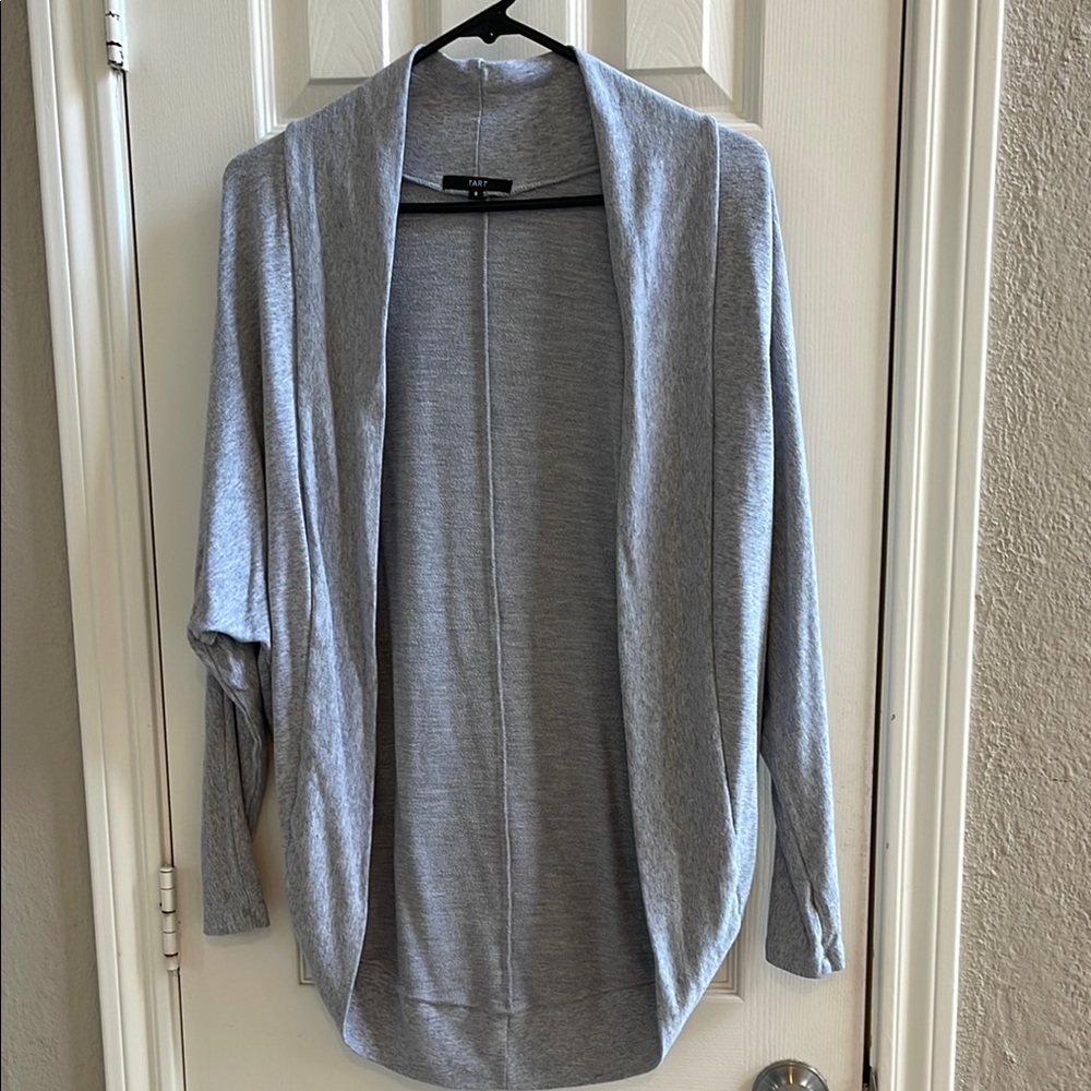 Tart Gray Open Front Cardigan
